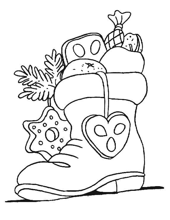 Skarpety świąteczne kolorowanki